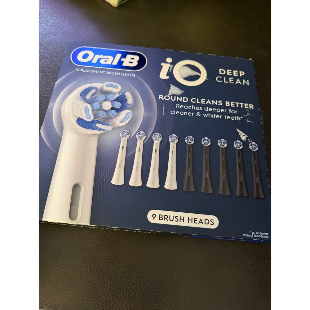 Oral-B iO Deep Clean Replacement Brush Heads 9 Count Open Box Complete iO Series